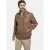 Babista leren jas CORIETTA Plus Size bruin