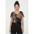 Dames Abstracte Print V-Hals T-Shirt