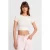 Dames Crop Slim-Fit Crew Neck T-Shirt