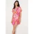 LOLALIZA gebloemde blousejurk – fuchsia