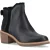 TOMS Hailey Leren Zwarte Enkellaarzen Met Hak Voor Dames