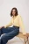 TRENDYOLMİLLA Dames Geel Geruit Lang Oversized Overhemden