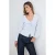 TRENDYOLMİLLA Dames Blauw Gestreept Lang Regular fit Blouses