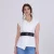 Geplooide asymmetrische top met dubbele borst