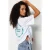 TRENDYOLMİLLA Dames Wit Slogan Kort Regular fit T-shirts