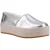TOMS Valencia Leren Vrouwen Espadrilles Zilver
