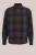 WE Fashion – Heren boxy fit overhemd met ruit – Boxy Fit – Donkerbruin – Katoen –