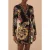 FARM Rio Maxi Floral Black Wrap Mini Dress