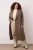Trendyol Curve Dames Bruin Effen Lang Oversized Grote maten Jassen