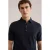 WE Fashion slim polo donkerblauw