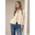 Street One Dames Jas met lange mouwen in Silk-Look in Beige