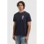 PURE PATH Embroidered Vase T-shirt Polo’s & T-shirts Heren – Polo shirt – Donkerblauw –