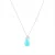 Luxeketting, metaallegering adak en turkoois gerhodineerd