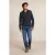 River Woods Custom Fit Cotton Checked Polo Admiral /bottle Blue