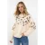 EsQualo Sweater Animal Sequins Beige