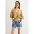 Korte V-hals Rimpelblouse