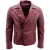 Slim-fit leren bikerjack in Brando-stijl met gekruiste rits