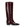 Manfield lakleren laarzen donkerrood