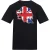 Lonsdale Heren-T-shirt met leeuwenafbeelding en relaxte pasvorm (Zwart)