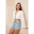 TRENDYOLMİLLA Dames Ecru Effen Lang Regular fit Overhemden