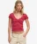 Athletic Essentials Top met Gerimpeld Patroon Red