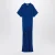 Lang Blauwe Jurk Met Drapering