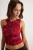 TRENDYOLMİLLA Dames Bordeaux Dierenprint Mouwloos Getailleerd Blouses