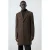 Mango Man wintermantel met split en wol – bruin