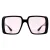 Gucci Square Vrouwen Zwart met Goud Dusky Pink w Logo Spiegel Photochromic GG1692S