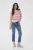 Kaffe KAniel Striped Pullover Dames Trui – Feather Gray Mel/Pink melange