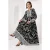 Geprinte V-hals Maxi-jurk met knoopsluiting