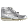 Kickers Throwback Enkellaarsjes Dames Zilver