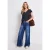 Street One Dames V-hals blouse shirt in Blauw