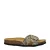 Nelson slippers met panterprint beige/zwart