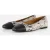Linea Zeta Linea Zeta Snake Ballerina’s zwart Leer