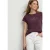 Shirt met hangende schouder en tekst
