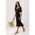 TRENDYOLMİLLA Dames Zwart Effen Midi Kort Skater Jurken