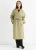 Sage Green Longline Trench Coat met dubbele borst en riem