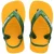 Havaianas teenslippers met hielbandje geel/groen