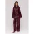 HARPER & YVE imitatieleren wide leg high waist broek donkerrood