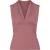 Mouwloze top van jersey met gedrapeerde voorkant in oudroze.