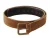 Dolce & Gabbana Bruin Fluwelen Bronzen Vintage Logo Metalen Gesp Riem