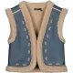Like Flo Meisjes gilet teddy embroidery dewi blauw