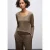 Street One Dames Shirt met hartvormige halslijn in Bruin