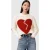 AllSaints Luvheart Crew Ecru White/red