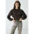 Mango top met studs – bruin
