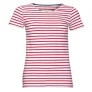 SOLS Dames/dames Miles Gestreept T-Shirt met korte mouwen (Wit/rood)