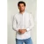 River Woods Slim Fit Uni Shirt Henley Collar White