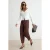 TRENDYOLMİLLA Dames Bruin Effen Barrel-model Normale taille Broeken