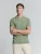 No Excess Pullover Short Sleeve Polo V Solid Green  L